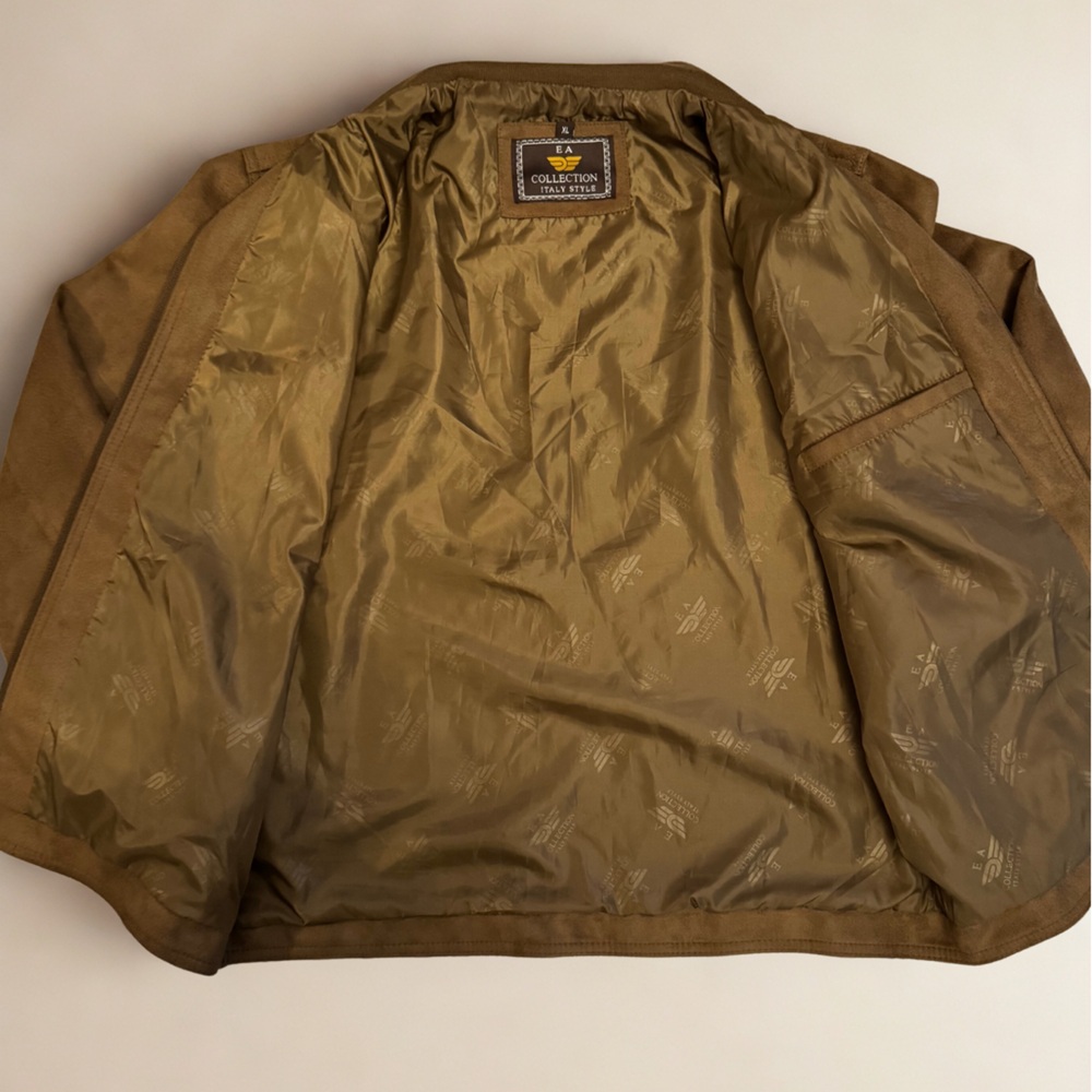 Men’s EA Collection Italy Style Suede Jacket – Size XL - Picture 6 of 10